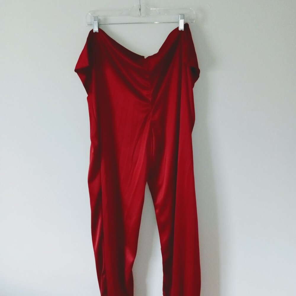 Cosplay Red Silk Pants